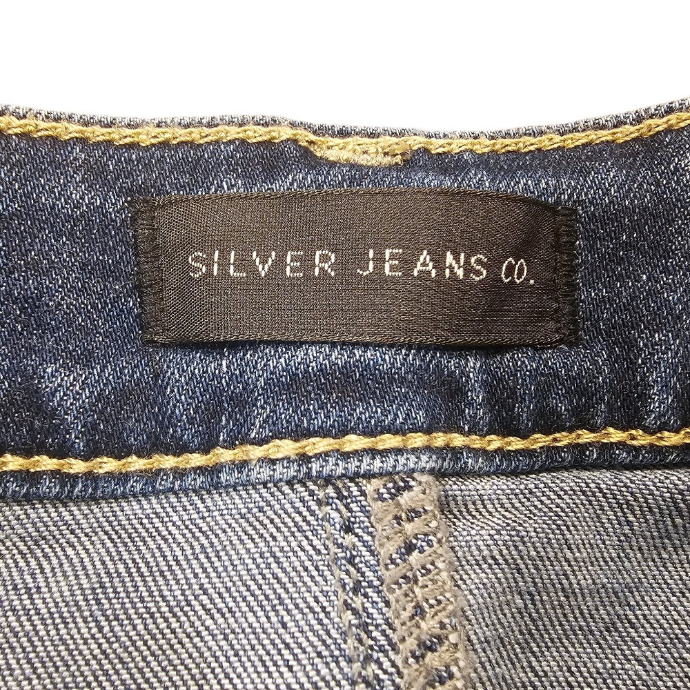 Silver Jeans Co. Boyfriend Distressed Denim Shorts American Flag Patchwork 25 - Picture 7 of 7